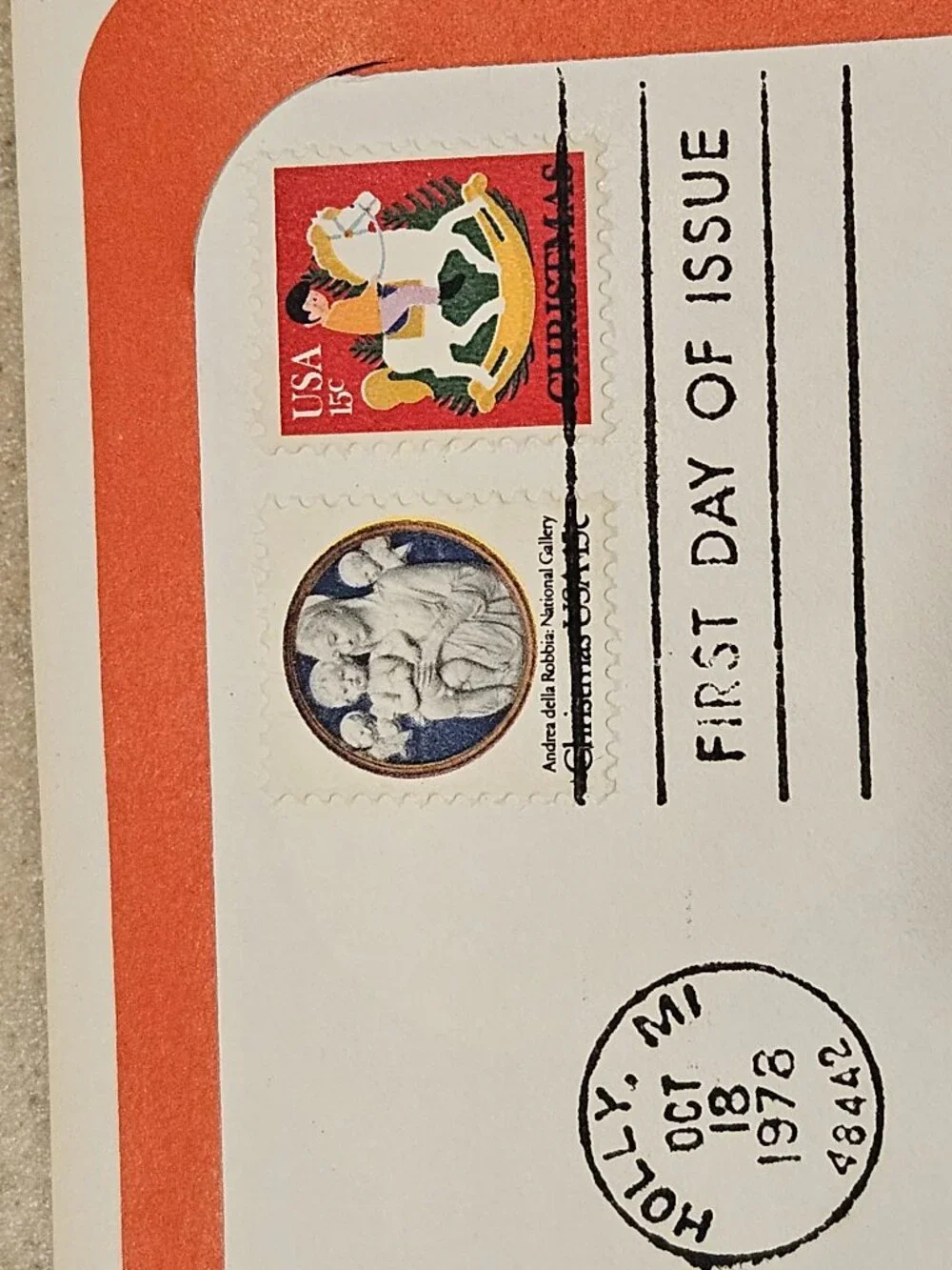 RARE COLLECTIBLE USPS 1ST DAY ISSUE COVER CHRISTMAS 1978 SEASONS GREETINGS STAMP